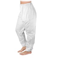 Pantalone in tessuto non tessuto indossato