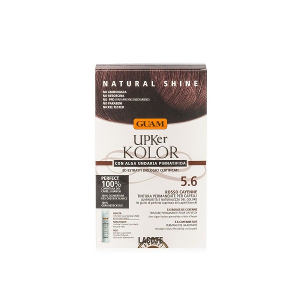 Upker Kolor Tintura confezione, Crema colorante, Latte rivelatore, Emulsione condizionante post-color e guanti monouso