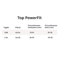 Top Power Fit tabella guida alle taglie