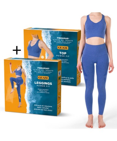 Leggings + Top Power Fit Blu Cobalto