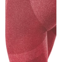 Leggings Power Fit Rosso Rubino trama tessuto