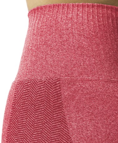 Leggings Power Fit Rosso Rubino trama e fascione laterale