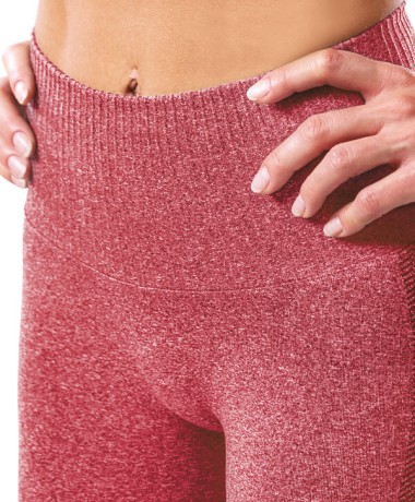 Legginsg Power Fit Rosso Rubino fascione a vita alta