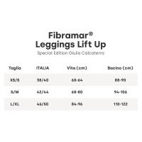 Fibramar Leggings Lift Up Giulia Calcaterra tabella guida alle taglie