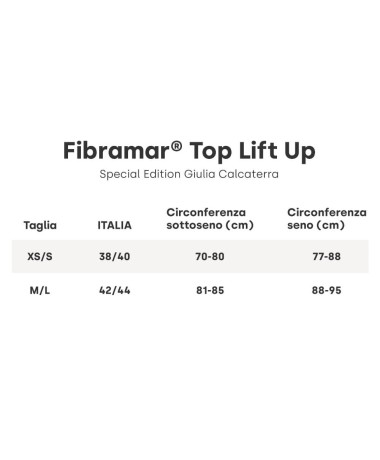 Guam Fibramar Top Lift Up Special Edition Giulia Calcaterra Tabella Taglie