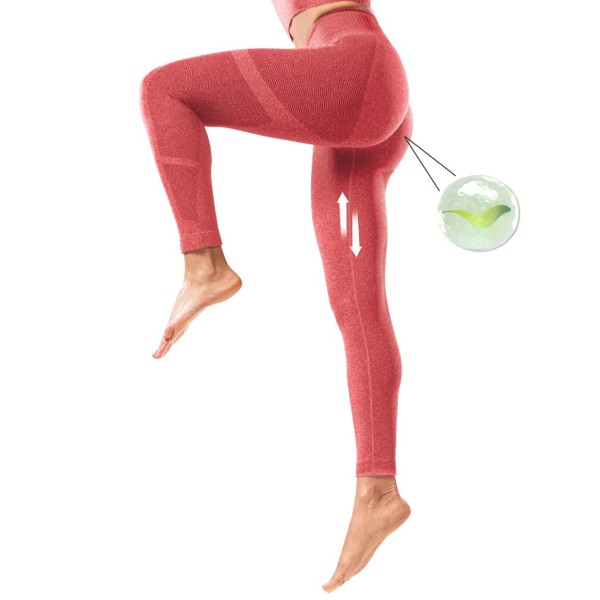 Leggings Power Fit Rosso Rubino
