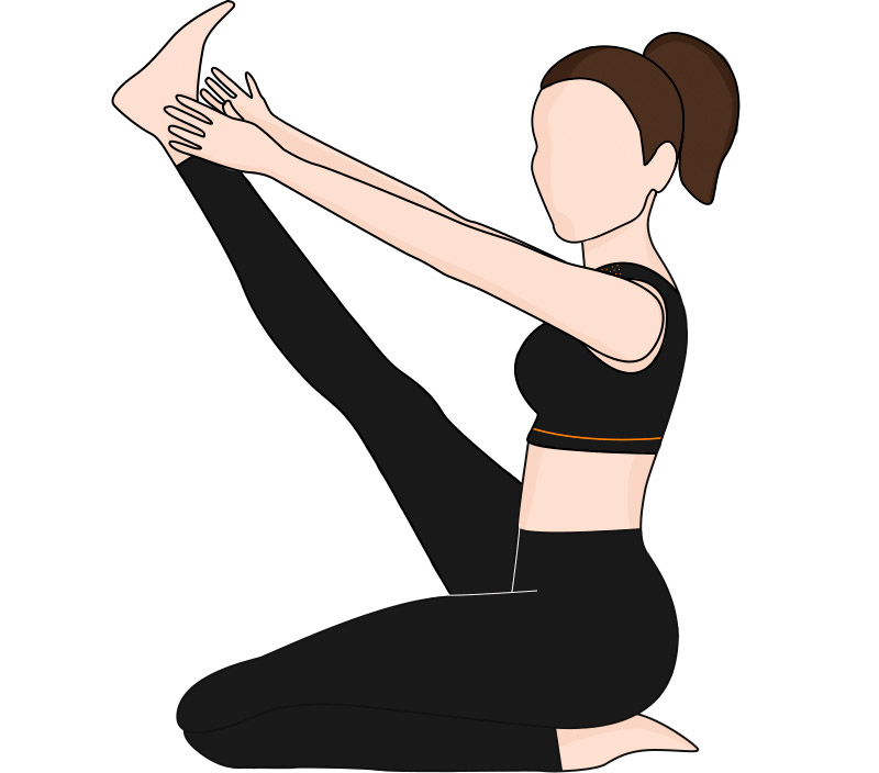 esercizio anticellulite posizione airone yoga