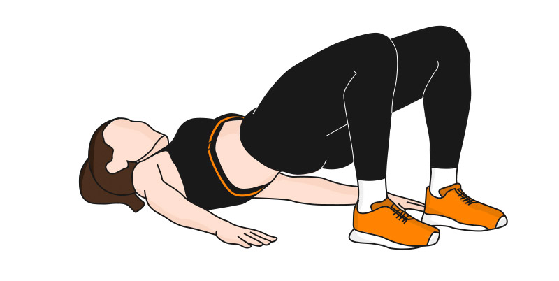 esercizio anticellulite ponte di pilates
